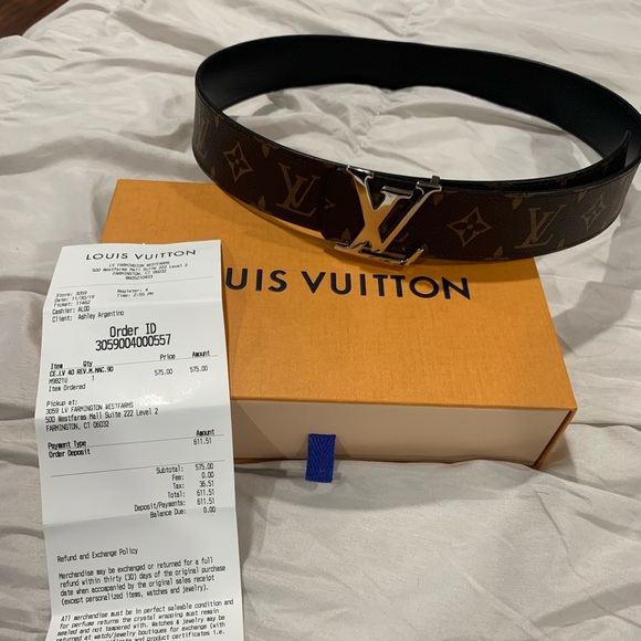 Men’s Louis Vuitton reversible belt - Picture 1 of 3